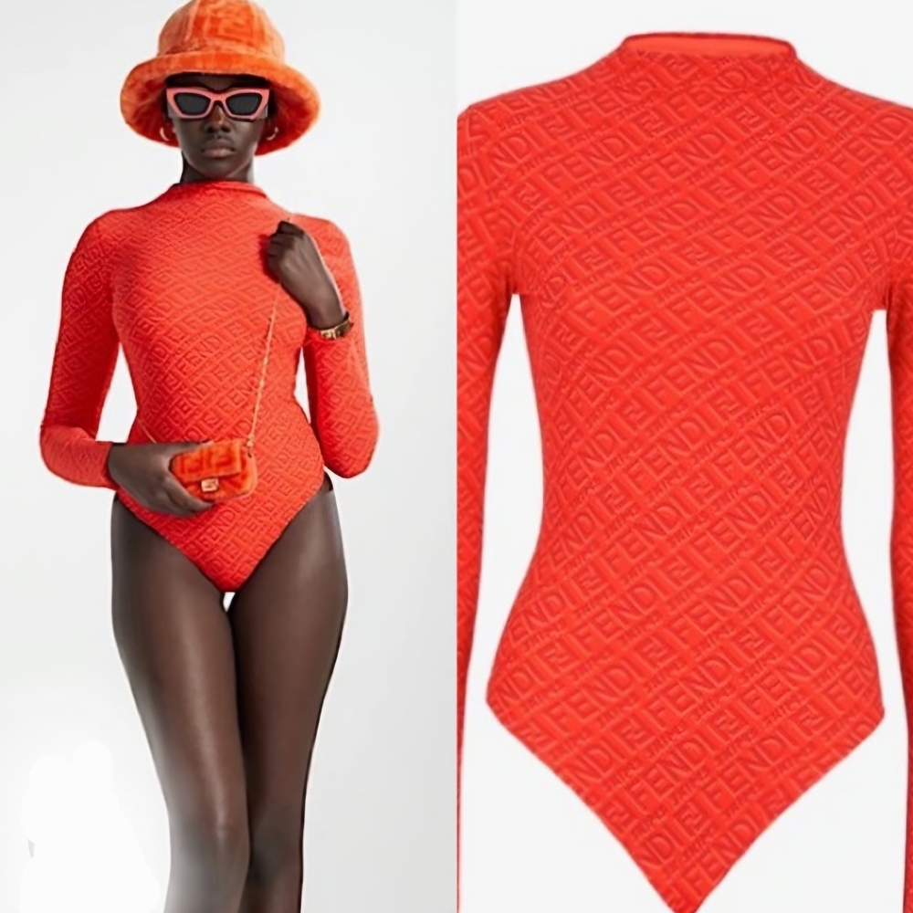 NWT Fendi/SKIMS Logo Bodysuit